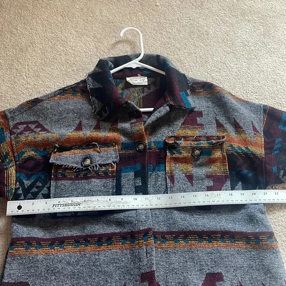 Aztec Gray Shacket Pendleton Like‎ - Picture 5 of 6